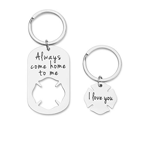 Firefighter Keychain Gifts for Husband Boyfriend from Wife Girlfriend Personalized Birthday...