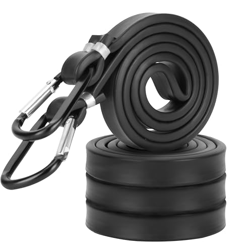 Belle Vous Set de Pulpos Elasticos con Gancho Mosquetón - 4X Pulpo Elastico Tensores hasta 150 kg - Cuerda Goma Elastica para Transporte - Cinchas Elásticas para Moto Toldos Coche
