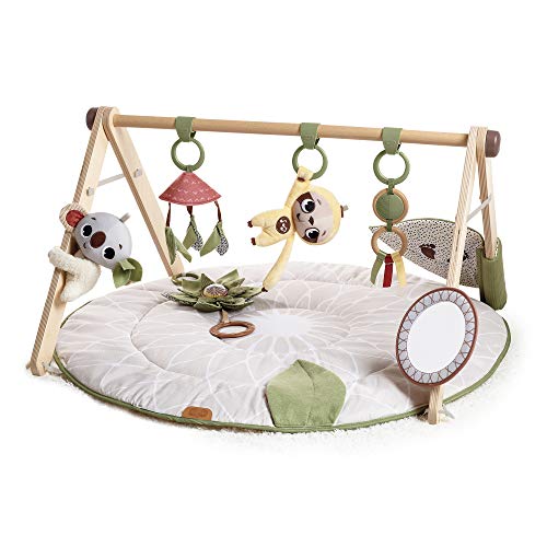 Image of Tiny Love Boho Chic Gymini with Mirror and Detachable Toys, Wall Mount, Developmental Gym and Playmat for Babies, Newborns, and Infants