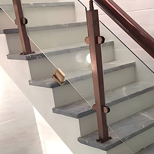 Barandilla de vidrio de acero inoxidable con kit completo de poste de escalera y balcón 2