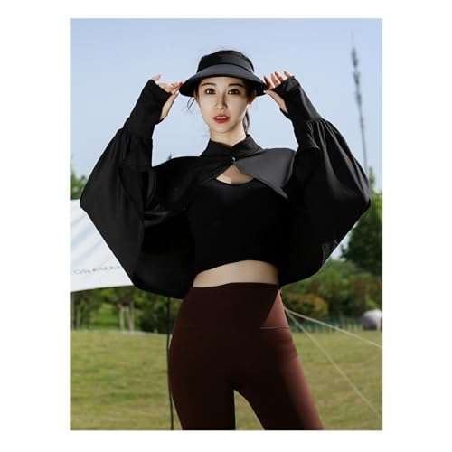 Women's Cooling Shawl Arm Sleeves with Finger Hole Sun Cape for Women Cloak UV Protection Cooler Shrug2