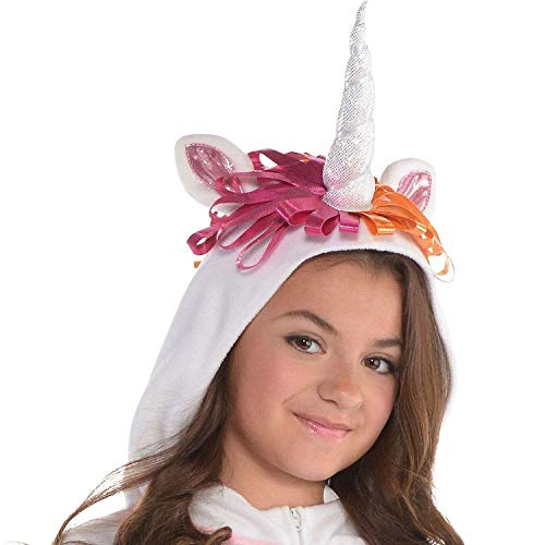 Disfraz completo de unicornio con capucha para niñas miniatura 4