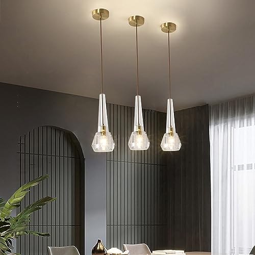 Lustre cristal et cuivre complet E14 réglable pour intérieur