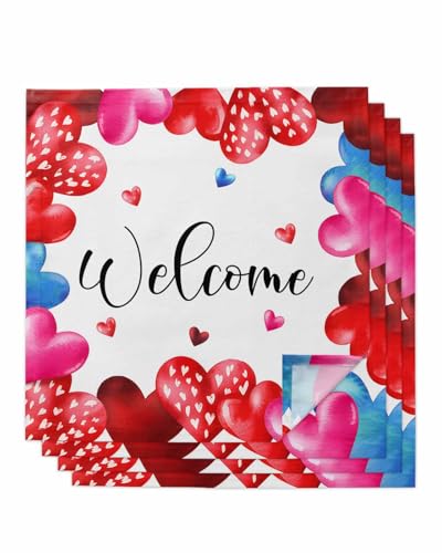 Servilletas de Tela Valentine's Love Set x4 50x50 cm miniatura 1