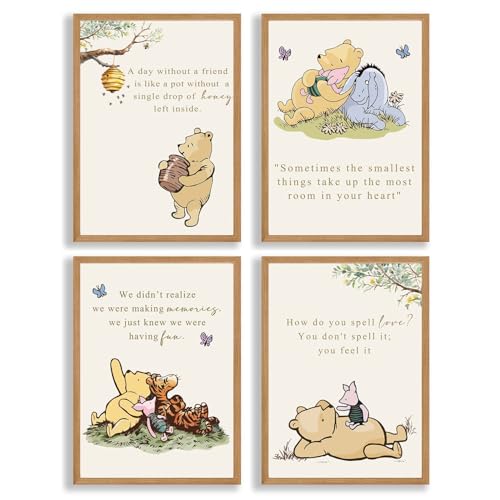 Image of ZsaTuiy Winnie Wall Decor,the Pooh Poster,Nursary Baby Syuff -Winnie Nursery Decor Posters - Pooh Wall Decor, Winnie Baby Shower Decor, Winnie Room Decor,Green