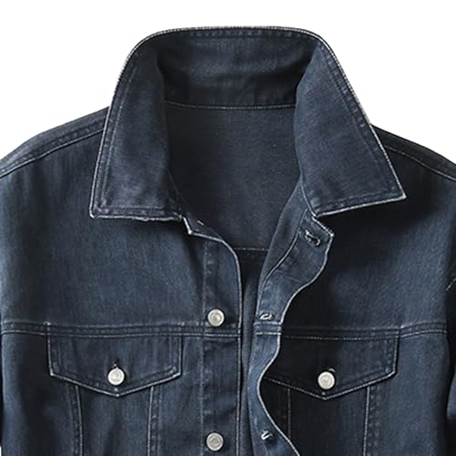 Mens Motorcycle Travel Denim Workwear Long Sleeve Retro Denim Jackets Vintage Classic Fit Jeans Jacket4