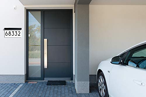 Percompile Aluminum Address Plaques For House Solar Powered, House Number For Outside, Led Address Sign Outdoor Waterproof 6000K Daylight White #TOP4