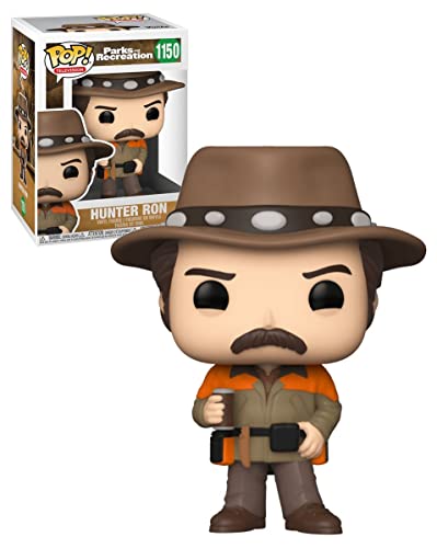 Funko Pop! Tv: Parks And Rec - Hunter Ron Swanson - 1/6 Probabilidades De Obtener Una Variante Rara - Parks And Recreation - Figuras Miniaturas Coleccionables Para Exhibición - Idea De Regalo