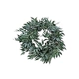 ❋ Das grüne Blatt Kranz ist so konzipiert, mit lebendigen und Blätter, die eine handgemachte saisonale Hauptdekoration ein robustes Kranz Basis und grünen Blättern und verbindet.