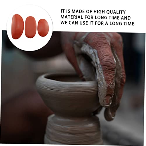 TEHAUX 1 Conjunto 3 Unidades Raspador De Borracha Suprimentos Para Artistas De Costelas De Cerâmica