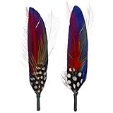 Stetson Federn 2er-Set Damen/Herren - Made in USA Frühling-Sommer Herbst-Winter - One Size blau-rot