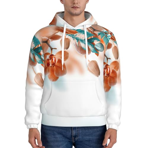 Sweat à capuche homme de qualité supérieure à motif orchidée - 2