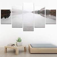 SIGNWIN 5 Panel Canvas Wall Art Calming Waters for Home Decorations Ready to Hang - 60