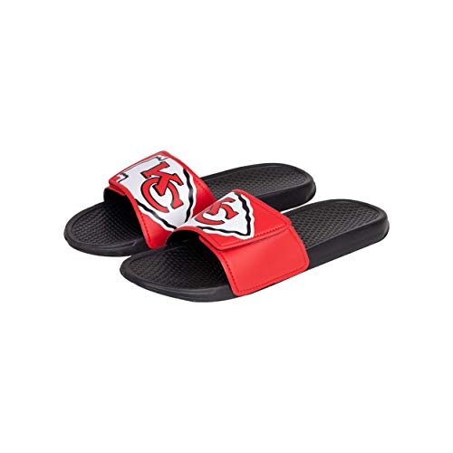 Image of FOCO mens NFL Team Cropped Big Logo Shower Sport Slide Flip Flop Sandals | Casual Sandals