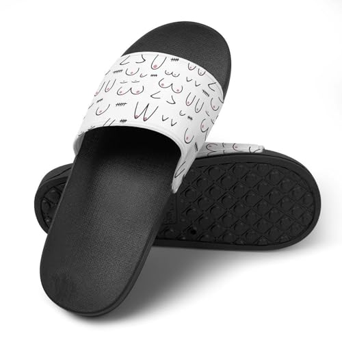 TAIZIYEAH Swimming Slippers for Women And Men Boobs Funny Bathroom Sandals 464