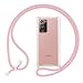 Produktbild NALIA Handyhülle mit Kette kompatibel mit Samsung Galaxy Note 20 Ultra Hülle, Slim Necklace Hard-Case mit Umhänge-Band, Transparente Schutzhülle & Handy-Schnur, Soft Kordel Phone Cover, Farbe:Pink