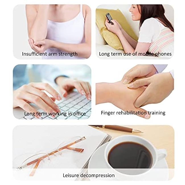 2pcs Grip Strength Trainer, Finger Stretcher Portable Finger Exerciser High Elasticity Five Fingers Stretch Band for Guitar Hand Therapys and Training Device 8.8lb