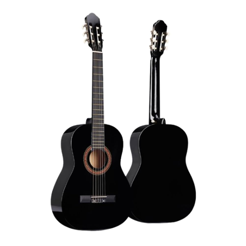 Gitara akustyczna z drewna z obudową, książki gitarowe i akcesoria dla dziewcząt/chłopców/początkujących klasyczne akustyczne nylonowe gitarę smyczkową,A