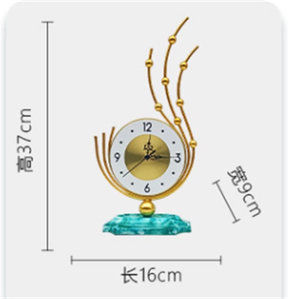Circular Chinese Decorative Iron Silent Walking Clock Imitation Marble