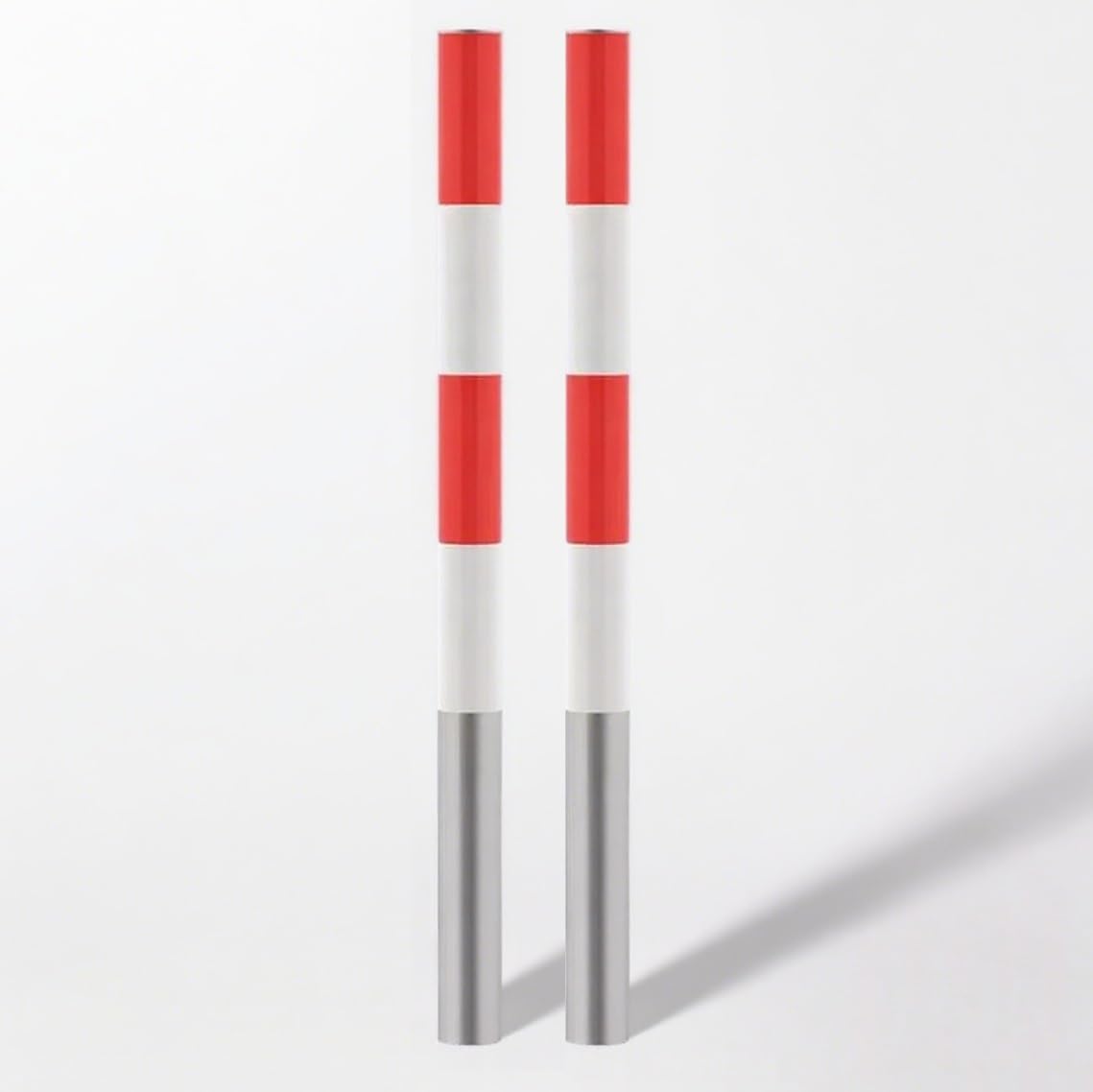 HCZKIUJY Heavy Duty Safety Bollard with Reflective Tape for Traffic Control and Parking Barriers in Sensitive Areas (2pcs 8.9 * 120cm/3.5 * 39.4in)