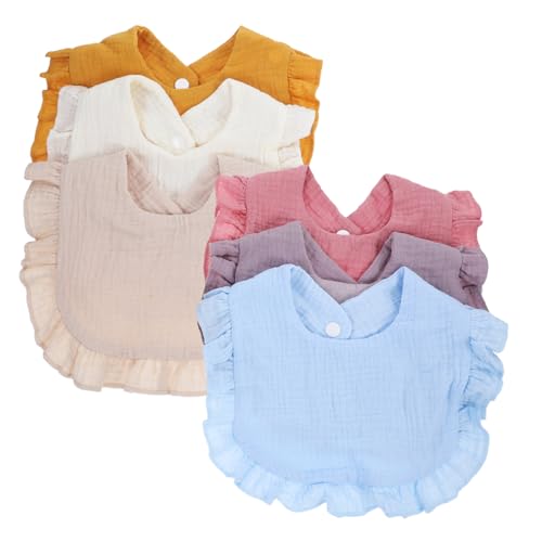 Bavoirs absorbants et respirants pour repas bébé lot de 6