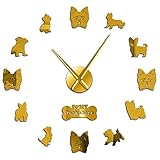 【Facile à installer】Il suffit d'utiliser les autocollants auto-adhésifs sur le dos des pièces individuelles de l'horloge et de les coller au mur, vous permet de vivre une expérience heureuse avec votre famille tout en décorant votre maison.