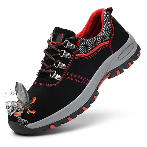 Safety Work Shoes for Women Indestructible Steel Toe Sneakers Fashion Breathable Lightweight Shoe Puncture Proof Shoes