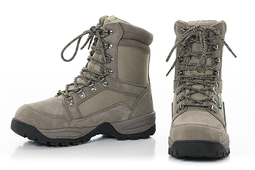 DOING SOMETHING GREAT Lace Up Insulated Hunting Boots for Women - Water-Resistant and 1400g Insulated with Traction Grip Sole, New Buck Tan, 9