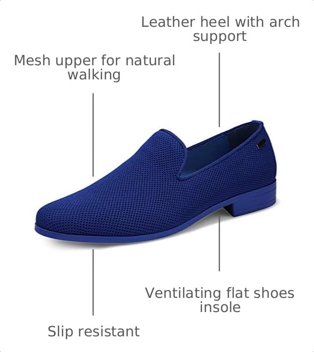 Image of UUBARIS Mens Dress Loafers Tuxedo Suit Slip on Shoes