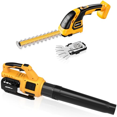 HEINPRO Combo de soplador de hojas y cortasetos, compatible con batería DEWALT de 20 V MAX (batería y cargador no incluidos)
