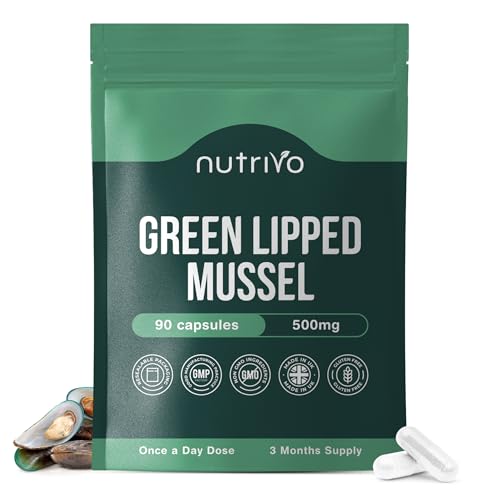Green Lipped Mussel Capsules | 90 Capsules | Green Lipped Mussels for Humans | Sustainably Sourced from New Zealand | High Strength Joint Support Supplement | Rich in Omega-3 & Glycosaminoglycans