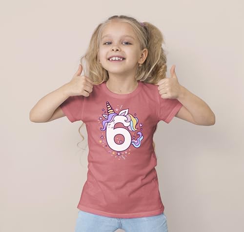 Image of Unicorn 6th Birthday Shirts for Toddler Girls Outfit 6 Year Old Six Sixth Shirt