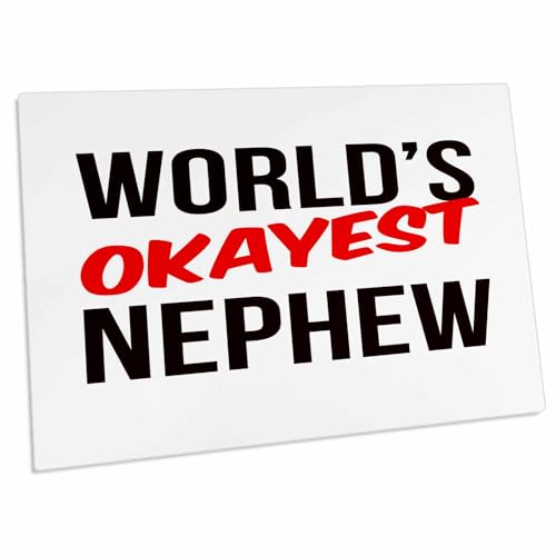 3dRose Worlds Okayest - Worlds Okayest Nephew - Pad de Escritorio miniatura 1
