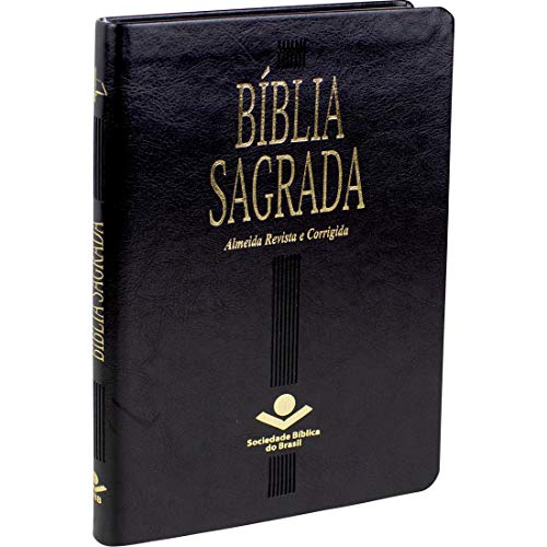 Bíblia Sagrada ARC, Letra Regular, Capa Couro Sintético Preta: Almeida Revista e Corrigida (ARC)
