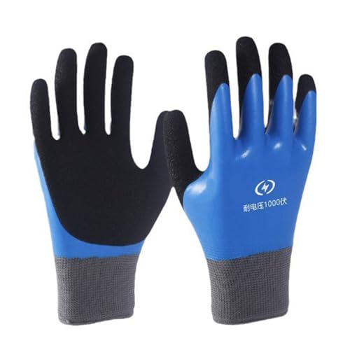 MaoNativey Gants d'Électricien Professionnels 1000V - Gants Isolants en Caoutchouc Antidérapant - 1 Paire pour Travaux Électriques Haute Sécurité et Confortable