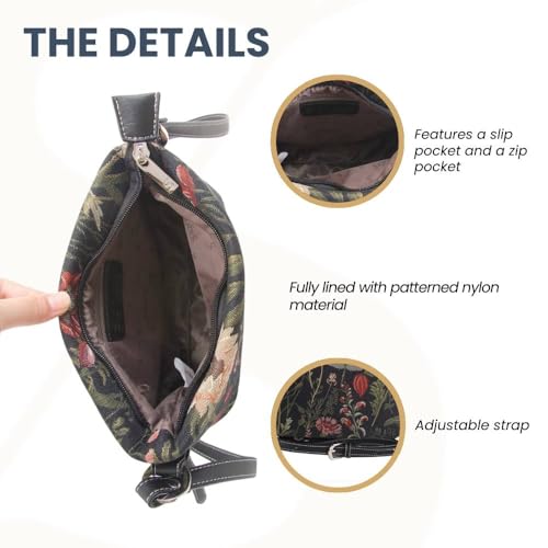 Image of Signare Tapestry Crossbody Bag Sling Shoulder Purse for Women