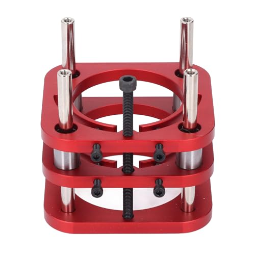 Walfront Router Lift Base de Aleación de Aluminio Bancos de Trabajo 4 Garra de Garra Agaño Fuerte Manual de de 51 Mm Levante Adecuado para Motor de 64-66 Mm