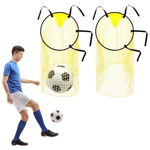 Obiettivo di calcio – Rete di destinazione da calcio, 2 pezzi accessori per porta da calcio con telaio, rete per allenamento, rete target di calcio, focus per focalizzazione, miglioramento della