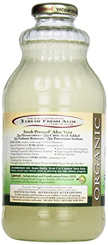Image of Lakewood Organic Pure Aloe Inner Leaf, Fresh Pressed, 32 Fl Oz, Pack of 6