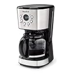 Starfrit Programmable Drip Coffee Maker - 12 Cups - LCF Display - Stainless Steel Design