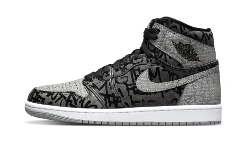 Nike Air Jordan 1 Mid, Men's Sneakers, Black White Particle Grey, 14.5 US