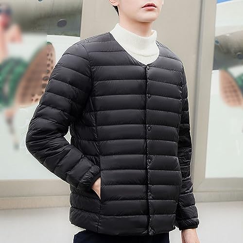 Men's Down Jacket Male Lightweight Puffer Winter Collarless Jacket Man Warm Inner Down Jacket Liner3