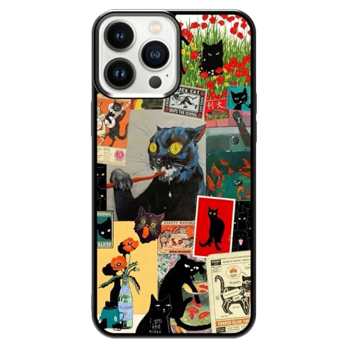 qizjio Cat Phone Case Shockproof Protective Collage Cases for iPhone 13 Pro Max