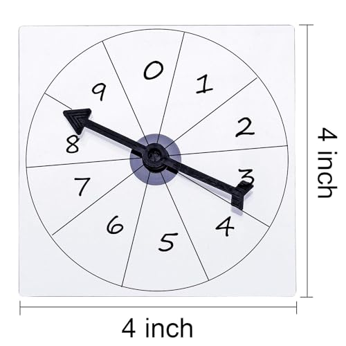 Image of Gejoy Transparent Spinners Bulk for Classroom Clear Spinners Dry Erase Math Game with Rotating Arrow(40 Pack,Clear)