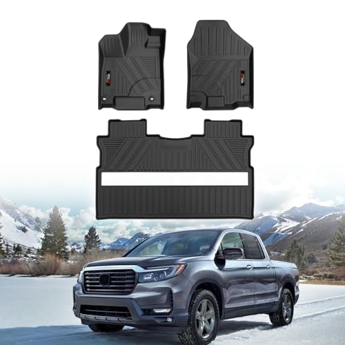 Custom for 2017-2025 2026 Honda Ridgeline Floor Mats 2 Rows All Weather TPE Protection Mats (for 2017-2026 Honda Ridgeline Accessories)