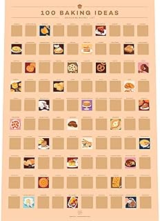 Enno Vatti 100 Baking Ideas Scratch Off Poster  Home Bakers Bucket List (42 x 59.4 cm)