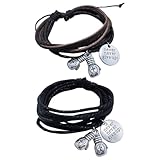 FRCOLOR Boxing Gloves Bracelet Set 2 Pcs Adjustable String Wristbands Hand Woven Decorative Jewelry for Women and Men Sports and Casual Wear