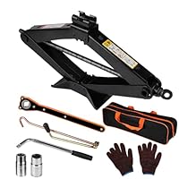 Cric Auto A Forbice 2,5 Tonnellate - Sollevatore Meccanico Per Cambio Gomme Auto E SUV - Foto 8