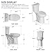 Miuara Extra Tall Toilet 21 Inch - Elongated High Toilet for Seniors, Comfort Bowl Height, Dual Flush 1.1/1.6 GPF, Two Piece, Floor Mounted, 12” Rough In, Glossy White, for Bathroom
