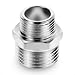 Produktbild BFG Reduziernippel 1/2" BSP (21mm) Außengewinde x 3/8" BSP (16,7mm) Außengewinde, Messing Verchromt, Doppelnippel Reduziert, Verbindungsstück, Sanitärarmaturen, Anschlüsse, 10 bar, Max. Temp. 95°C